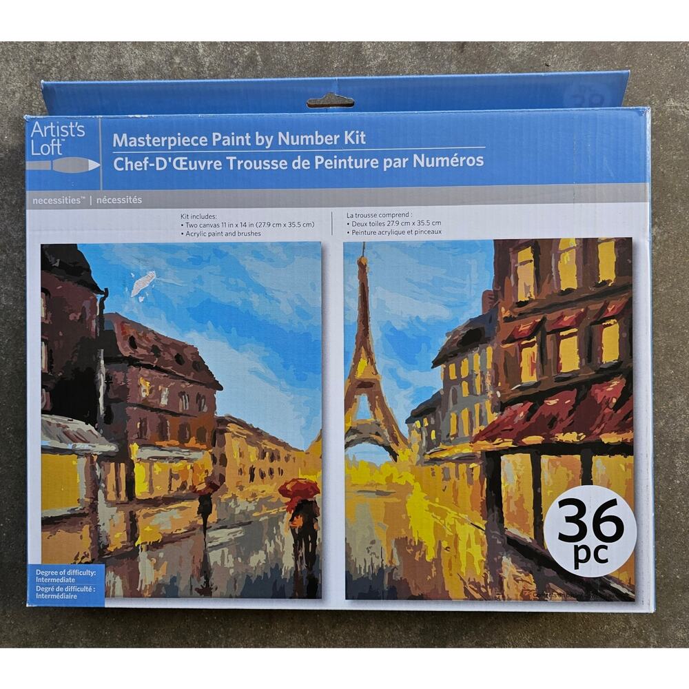 Artist's Loft MASTERPIECE Paint By Number Kit TWO 11"x14" NEW in Original Box